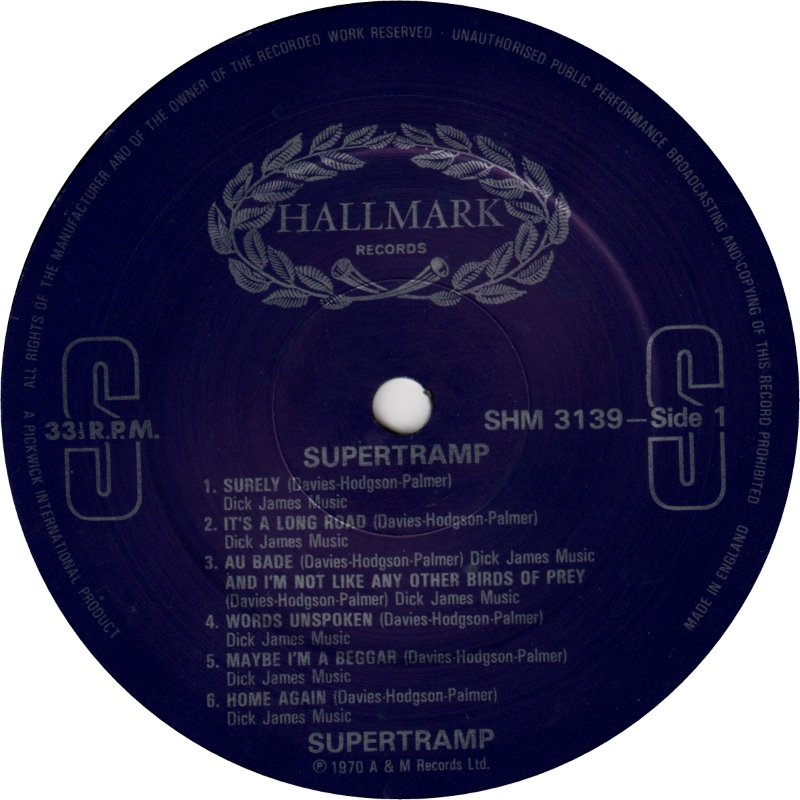 Supertramp  Supertramp : LP A